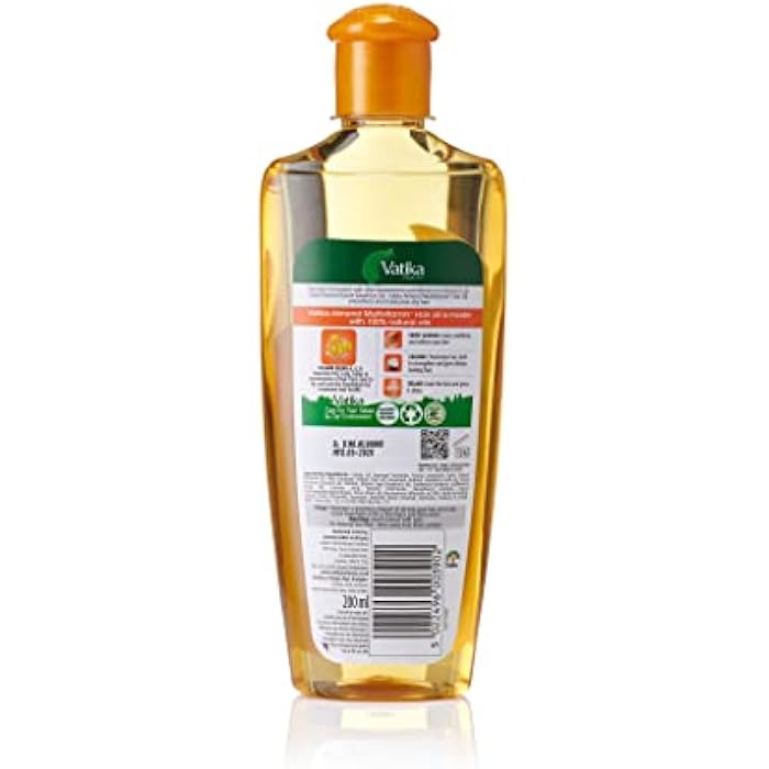 Vatika Naturals Almond Enriched Hair Oil (180mL) | Natural Extract of Coconut and Sesame | Promotes Soften and Shiny Hair | Helps Dry and Frizzy Hair | Package May Vary - Image 2